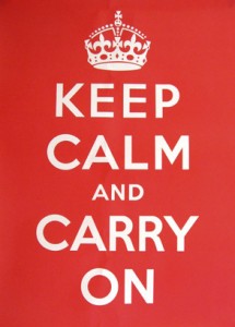 Keep calm and carry on poster